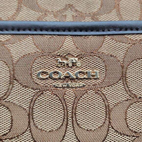 Coach Signature Crossbody Bag Brown Canvas Leather Trim F29960 - Picture 4 of 15
